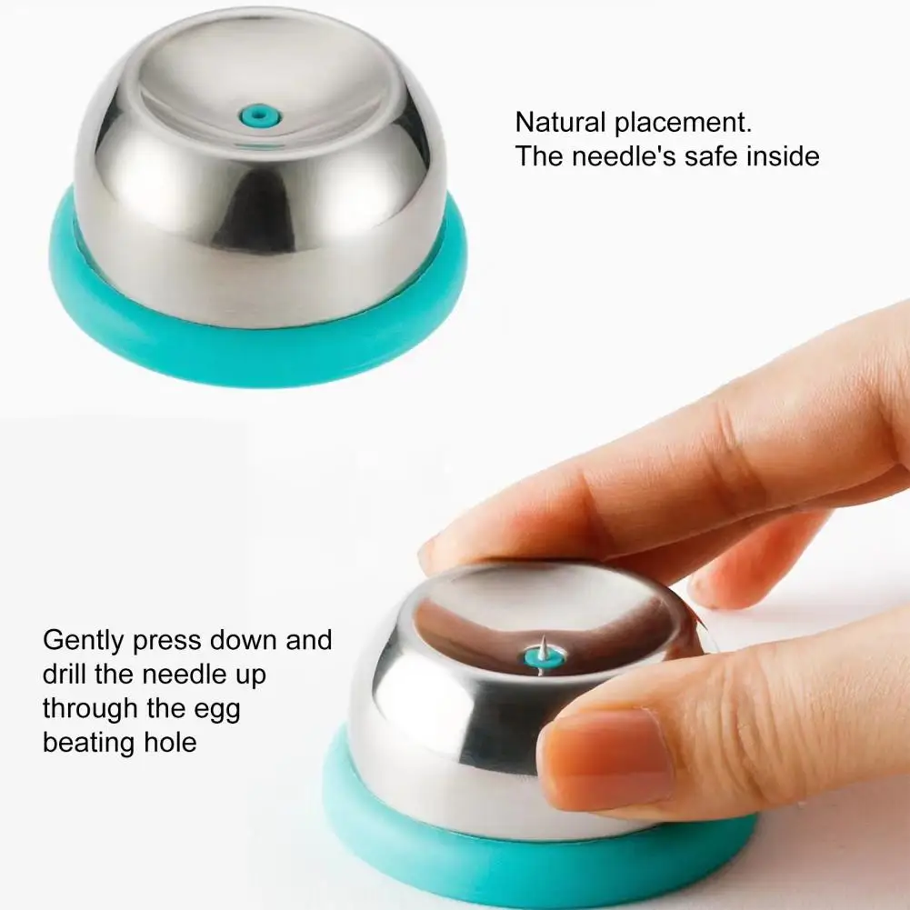 5.7*3cm Stainless Steel Egg Puncher For Boiled Egg Hole Poker Peeler Shell Remover Tool Peel Eggs Piercer Hard Boiled Egg Peeler