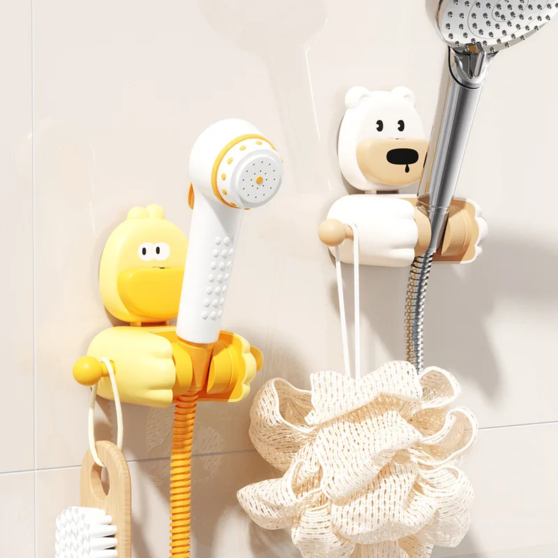 Shower Holder Suction Cup Bath Punch-free Showerhead Showerhead Shelving Shelf Organizer Bathroom Storage  Household Items 4