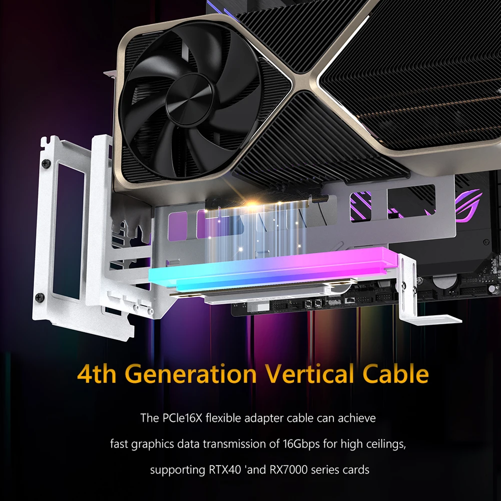 vertical, suporte GPU, 5V, 3Pin, suporte de
