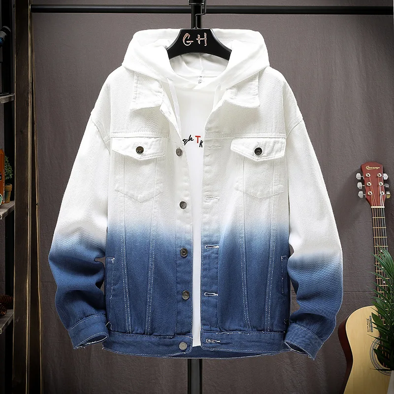 

2024 Men's Autumn Gradient Color Handsome Casual Denim Jacket