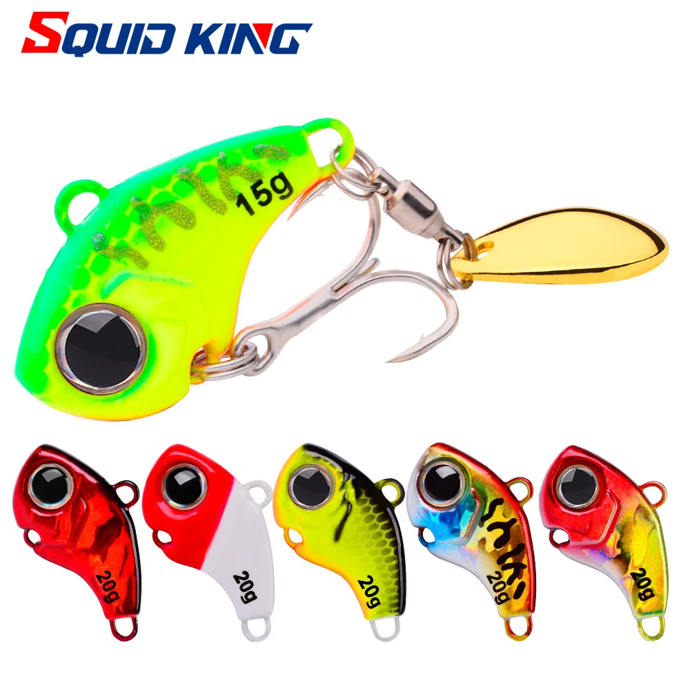 

Fishing Lures Wobble Rotating Metal Vib Vibration Bait Fishing 5g 10g 15g 20g Artificial Hard Baits Spinner Spoon Lure Pesca