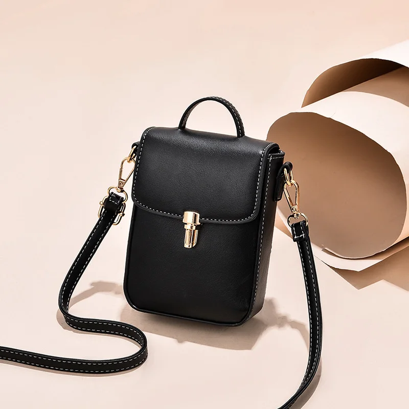 Cell phone bag women 2021 new lock mini bag women simple fashion women bag cross bag tide
