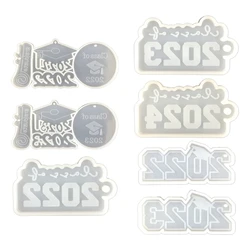 2022 Graduation Symbol for Key Chain Epoxy Resin Silicone Mold for DIY Unique Graduation Present for Schoolmates Art Dec