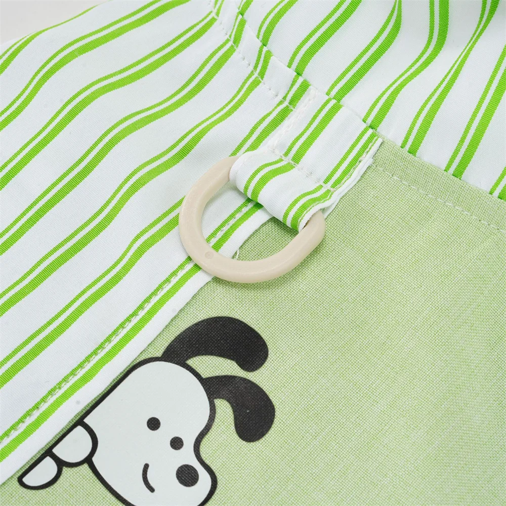 패션 스트라이프 프린트 고양이 개 셔츠 작은 개를위한 D-링이있는 느슨한 편안한 애완 동물 의류 여름 새끼 고양이 옷 복장