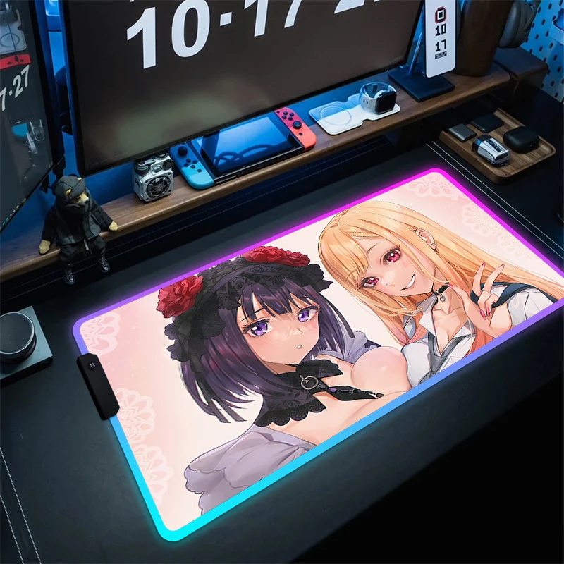 

Мой наряд, дорогой Коврик для компьютерной мыши, RGB резиновый коврик для мыши в стиле аниме, большой игровой коврик для мыши, игровой коврик для клавиатуры с фиксируемыми краями