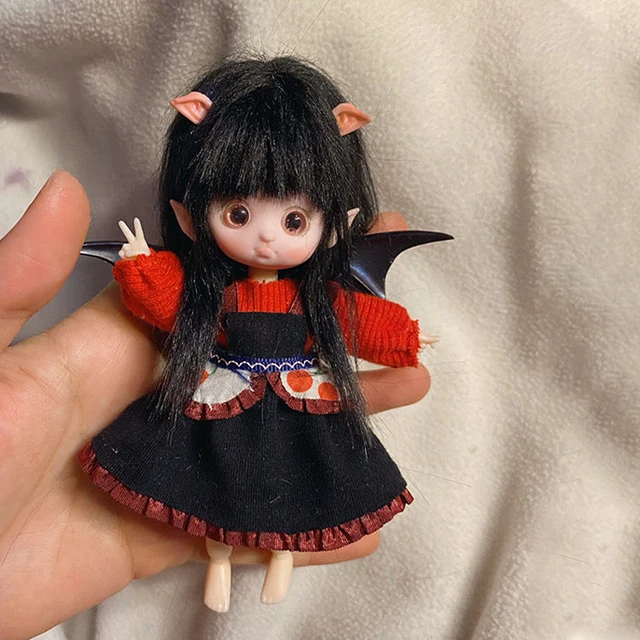 9.5cm BJD Doll 12 Joint Ob11 Doll Kawaii Pig Face Pocket Handmade Dolls Smile Angel Princess Clothes Children Toy Birthday Gift 1