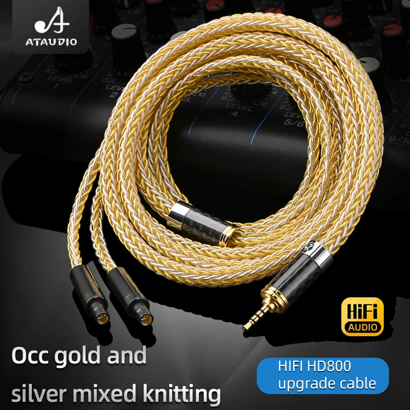 

ATAUDIO HiFi HD800 высокопроизводительный кабель для наушников 4,4 мм XLR сбалансированный кабель для наушников HD800S HD800 гарнитура