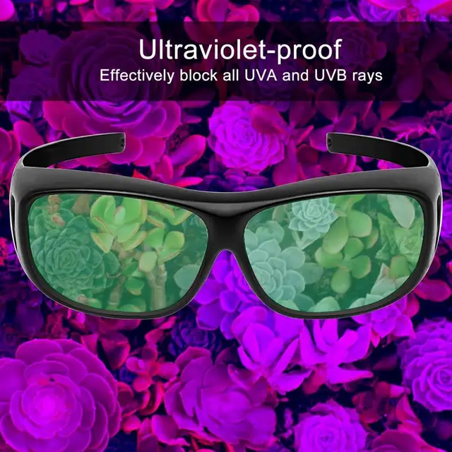 Led Grow Könnyű Szemüveg Uv Polarizáló Védőszemüvegek Termesztési Sátor Doboz Üvegházhatású Hidroponikus Növények Szem Védő - Image 2