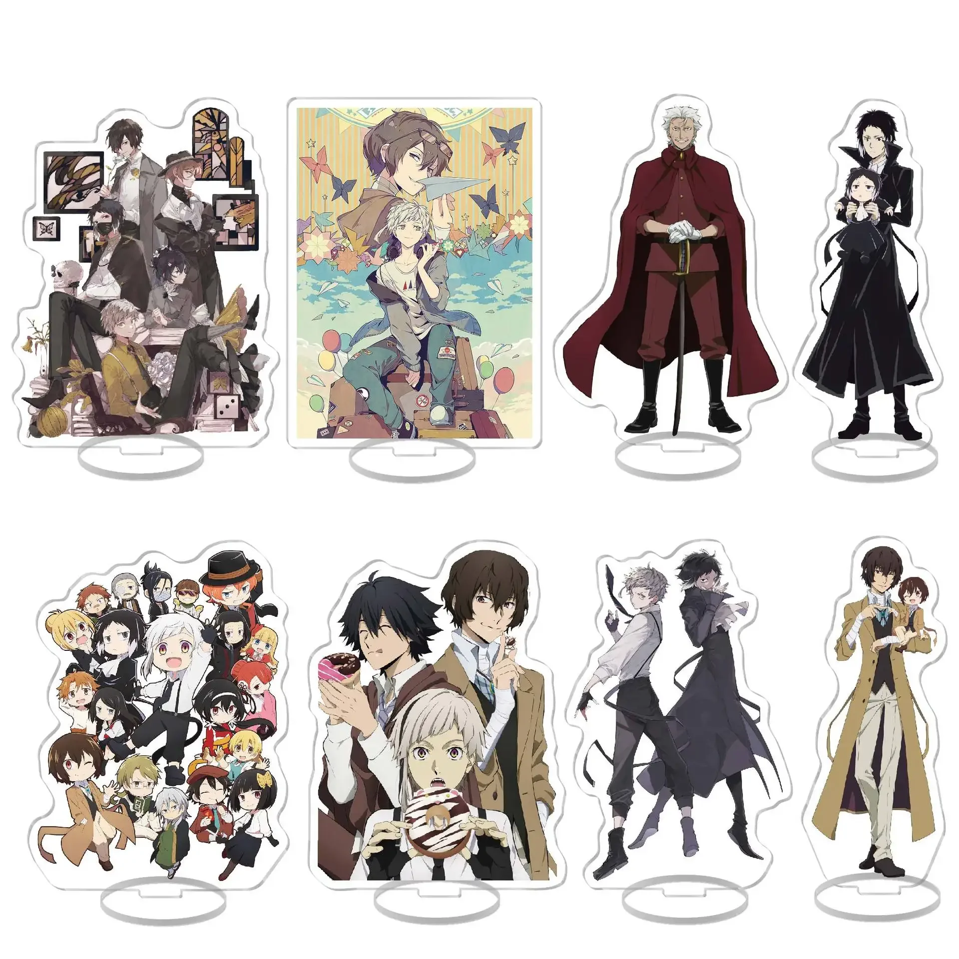 

Anime Figure Nakajima Atsushi Kunikida Doppo Edogawa Rampo Standing Acrylic HD Pattern Stand Fashion Model Toys Room Decorations