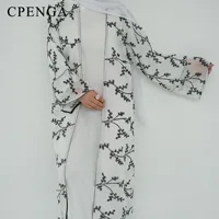 Robe Abaya de luxe brodée de dubaï avec intérieur élégant pour femmes arabes, vêtements de fête Jalabiya Eid pour église musulmane, nouveau caftan turc 3