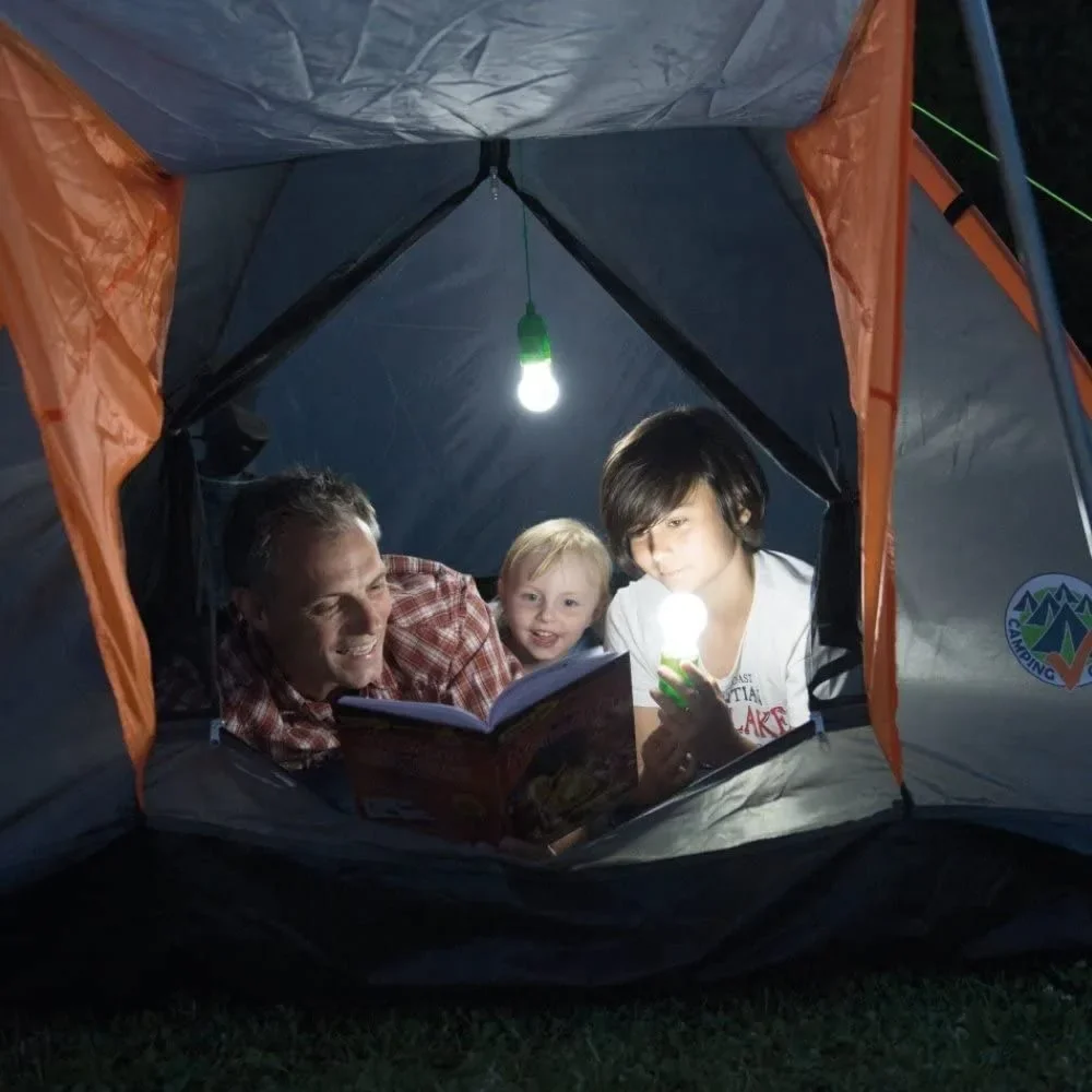 LED Battery-Powered String Lights For Camping Tent Vintage Portable Bulb Night Light