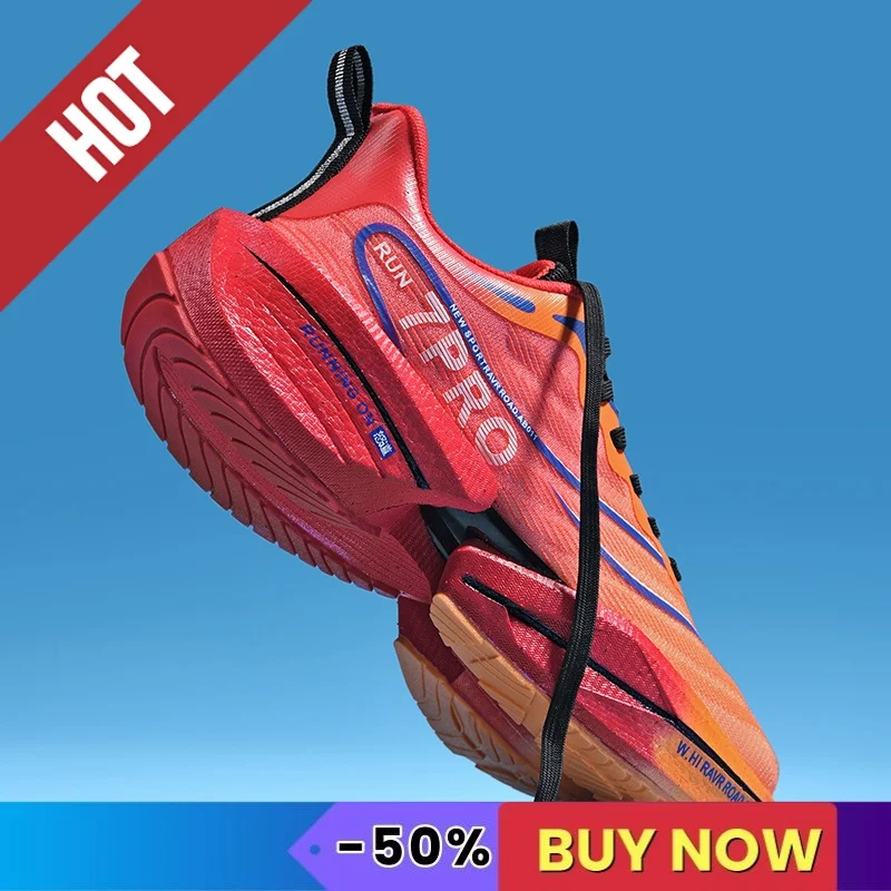 Running Shoes Men Sneakers Women Sneakers NEW Sports Running Shoes Men Marathon Breathable Comfortable Women Athletic Training Outdoor Sneakers Air Cushion Carbon Plate