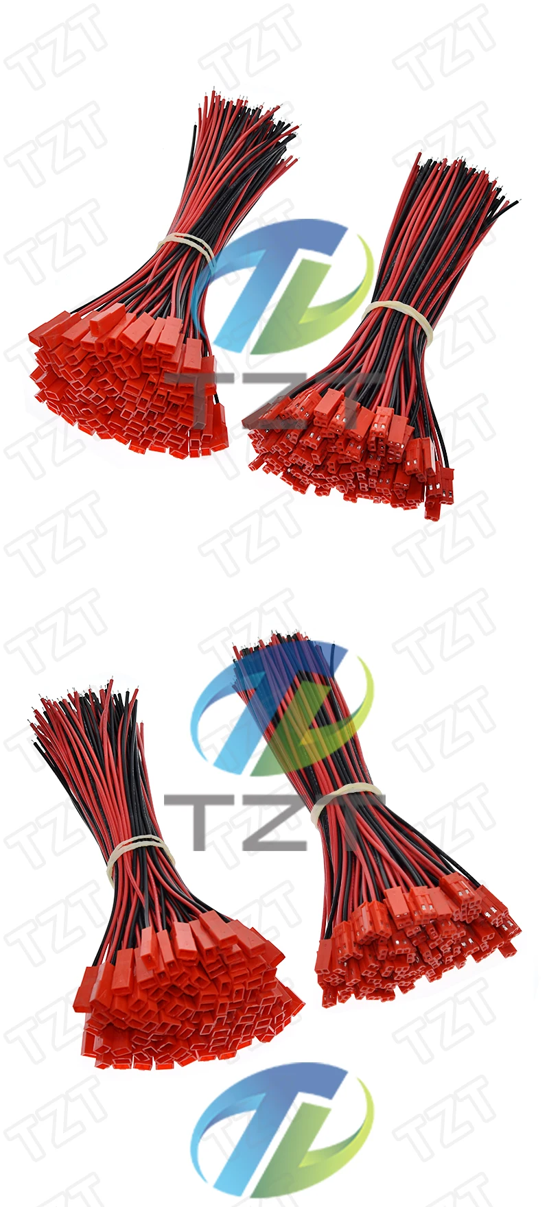 TZT 300mm 2-Pin JST Steckverbinder Männlich+Weiblich Steckverbinder Kabel für RC-Spielzeug Batterie LED-Lampe – Detail 2