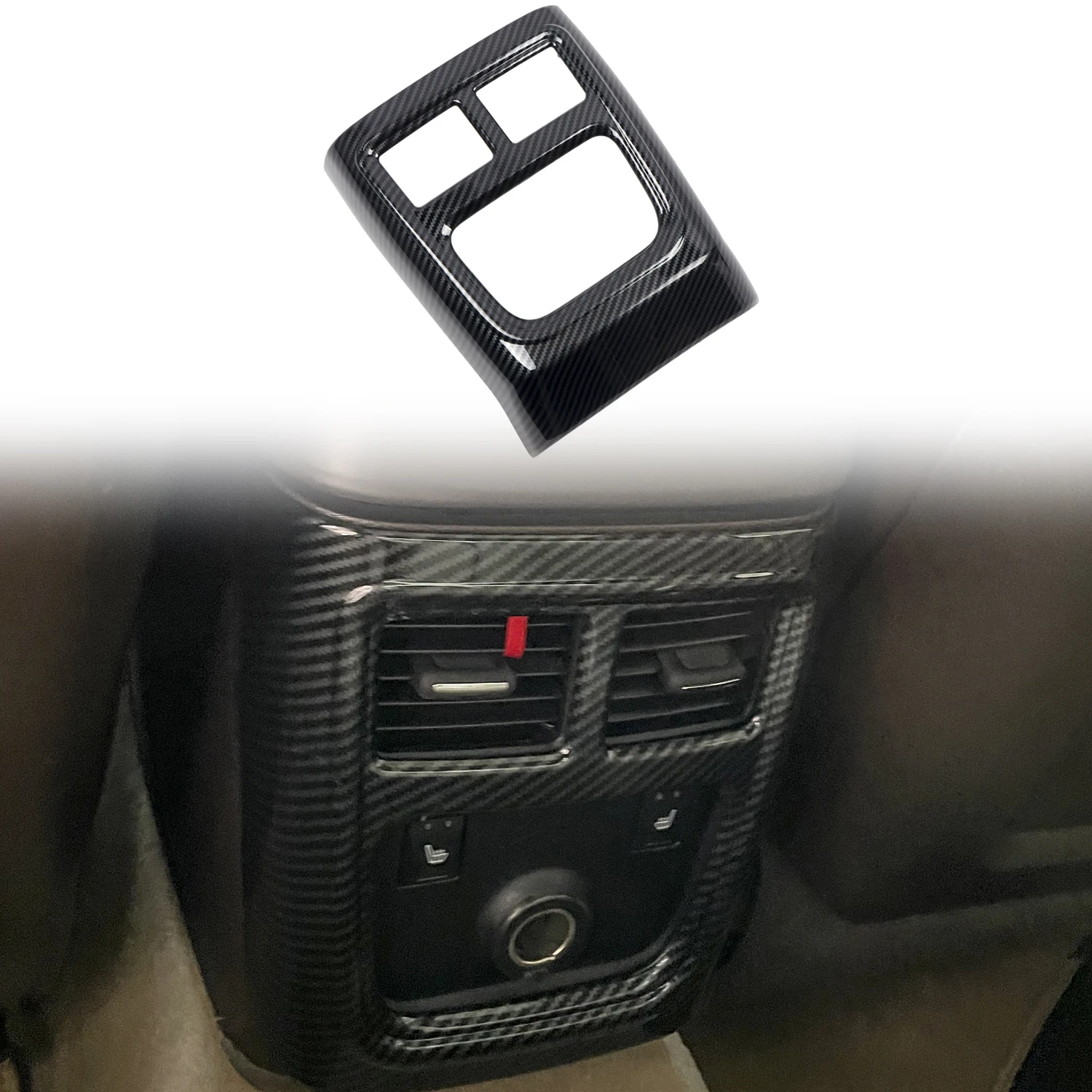 

Автомобильные аксессуары для Chrysler 300C 2011-2020, карбоновое волокно с принтом, внутренняя крышка для вентиляционного отверстия, отделка