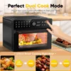 Extra Large Air Fryer, Toaster Oven Air Fryer Combo, 360°Hot Air Circulation for Healthier Food, Preset Dual Cook, 13 5