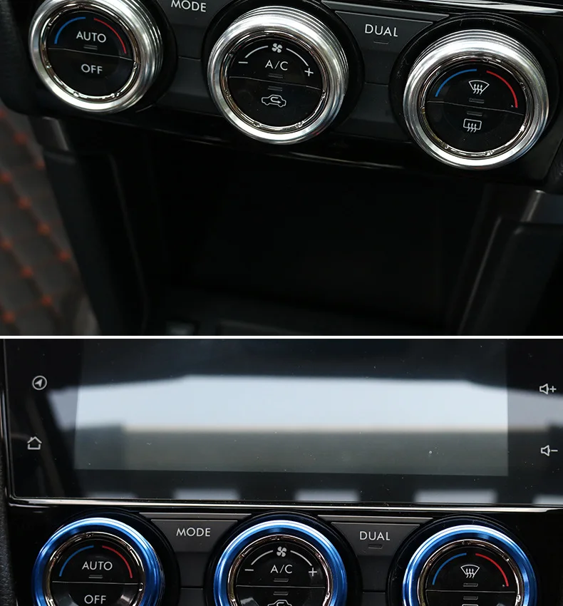 3Pcs Metall Klimaanlage Knopf Trim Ring Dekoration Abdeckung Für Subaru Forester Impreza XV Crosstrek WRX Levorg Innen Zubehör – Detail 10