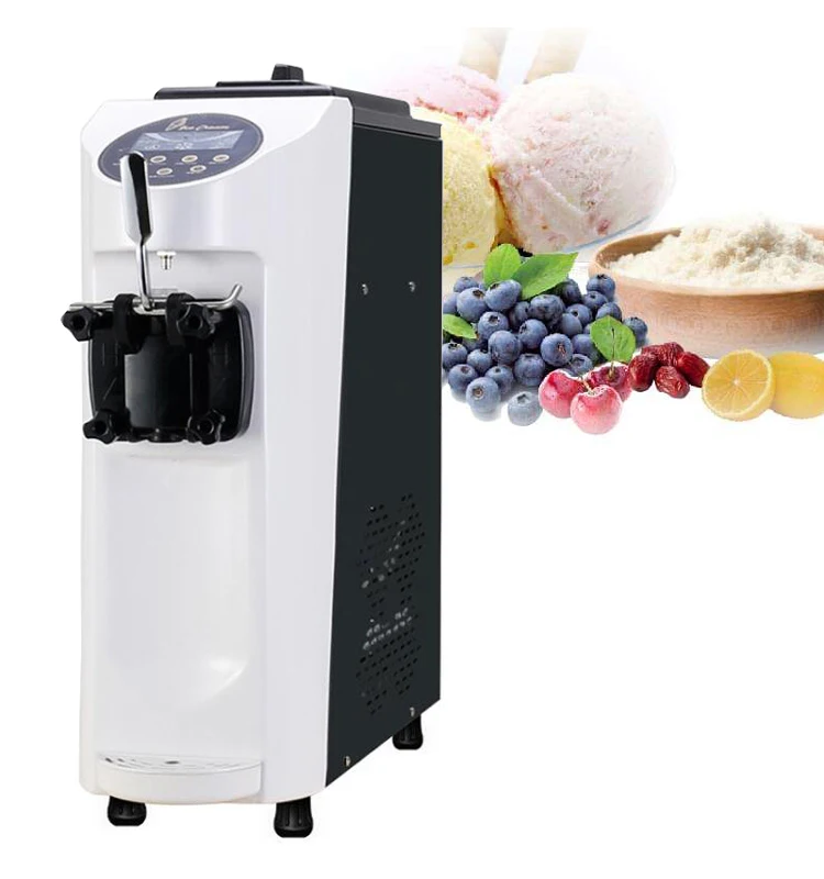 

Kitchen Commercial Vertical Feed And Mix Hard Ice Cream Machine Batch Freezer Snack Food Equipment