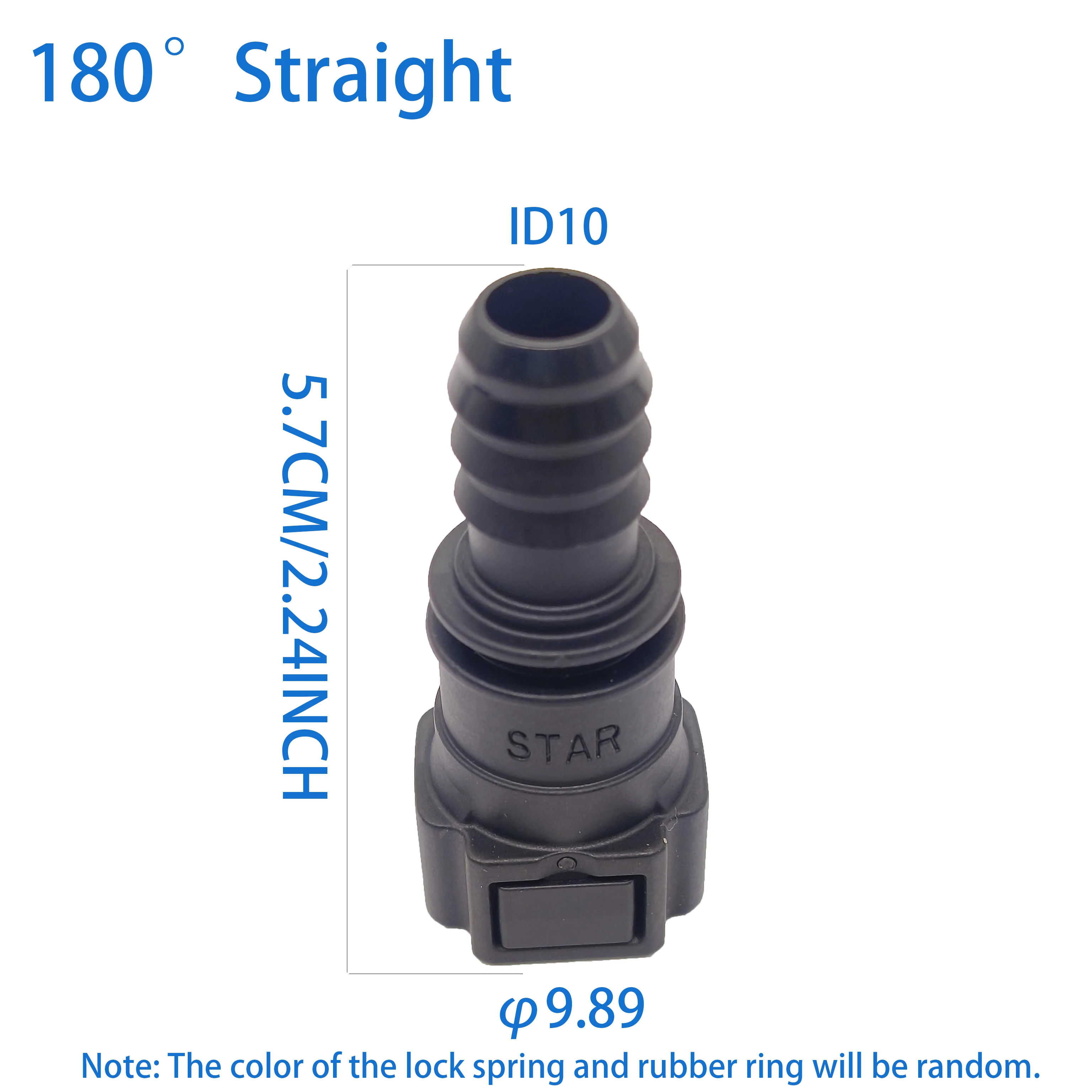 2pcs x 9.89 ID10 Straight Elbow Female Auto Car Fuel Line Hose Quick Release Connector Carburetor Part