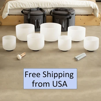 🎵 Hye-eun Crystal Singing Bowl Chakra Set – 7-Piece Quartz Sound Healing (6–12/7–12 Inch) 1