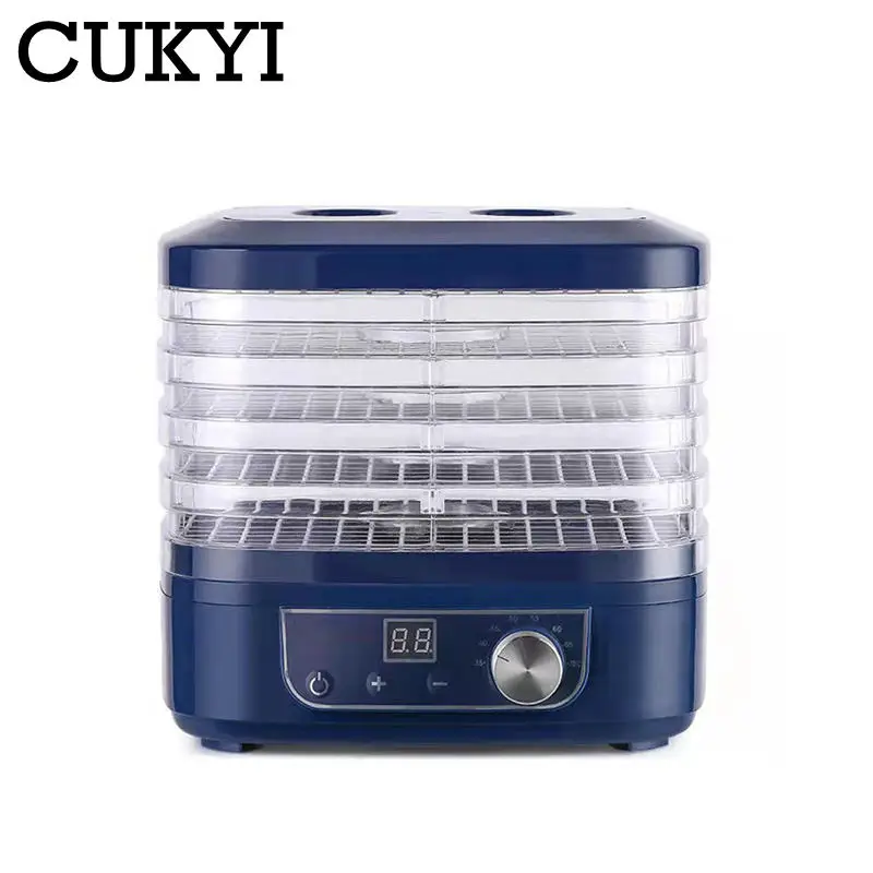 CUKYI Dried Fruit Vegetables Herb Meat Machine Household MINI Food Dehydrator Pet Meat Dehydrated 5 Trays Snacks Air Dryer EU 2