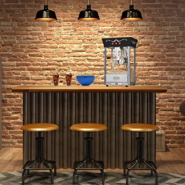 Popcorn Machine with Stainless-Steel Kettle, Reject Kernel Tray, Warming Light, and Accessories