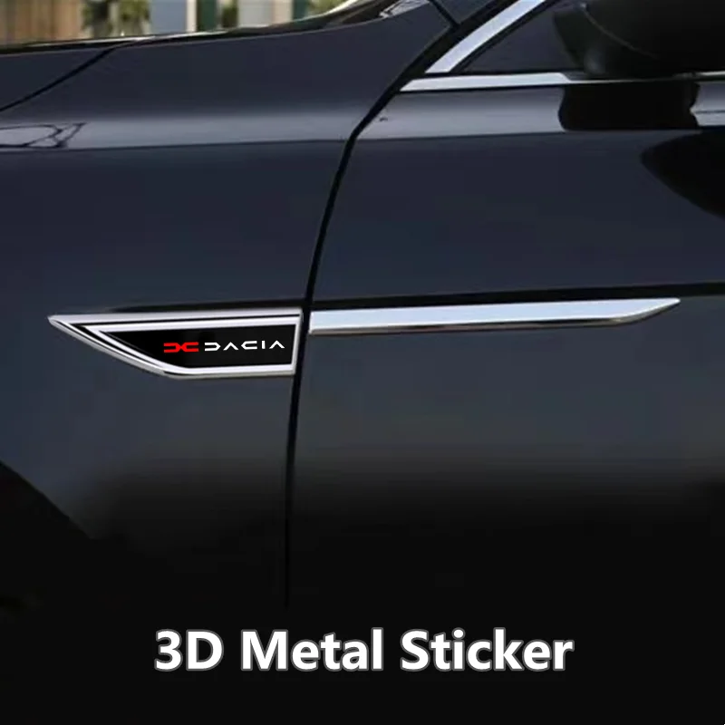 Car badge sticker 25X3CM Auto Door Fender Side Blade Badge Car Body Sticker Dacia Spring Lodgy Dokker Duster Logan Sandero Stepway