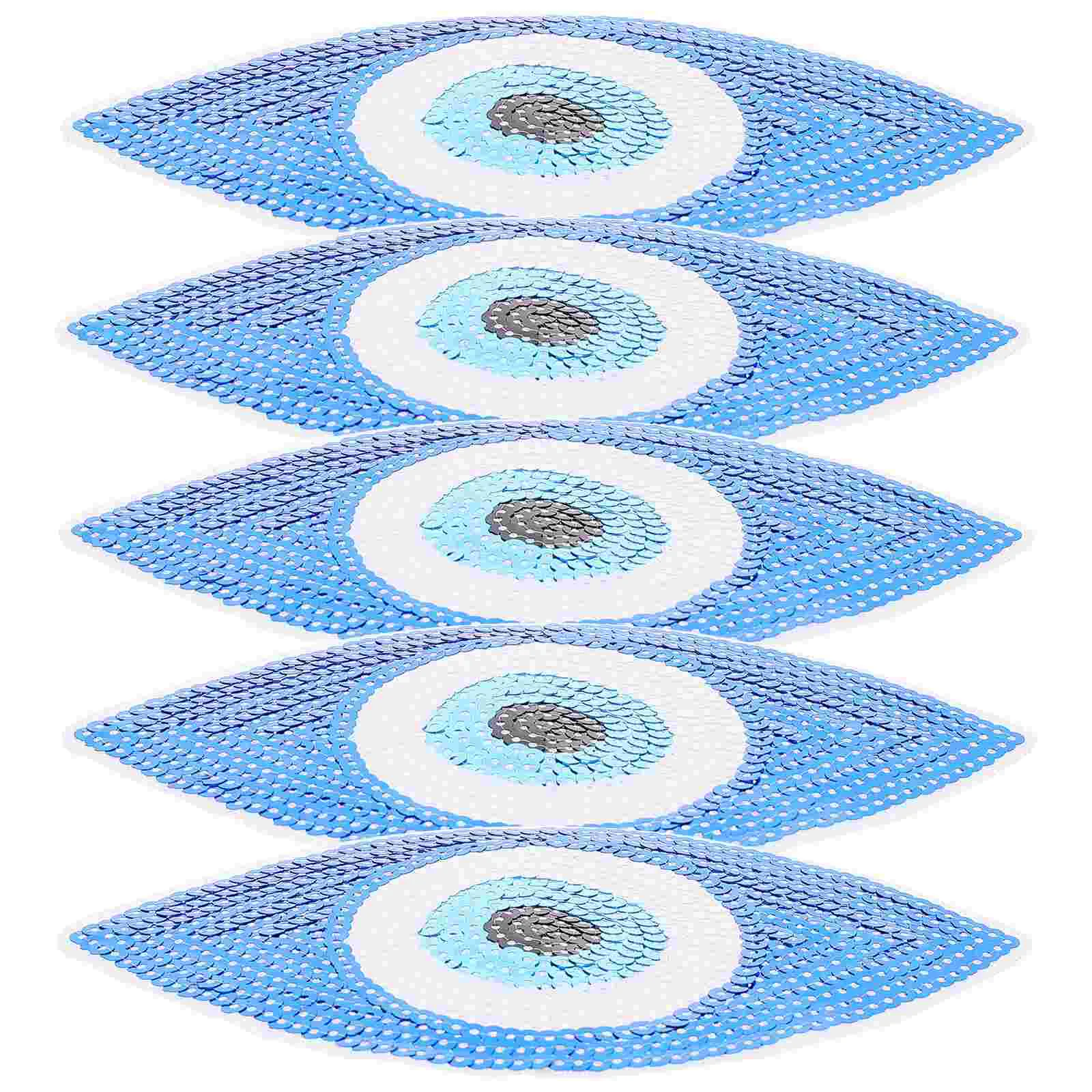 

5 Pcs Eye Clothing Accessories Accesorios Para El Auto Decor Embroidered Stickers