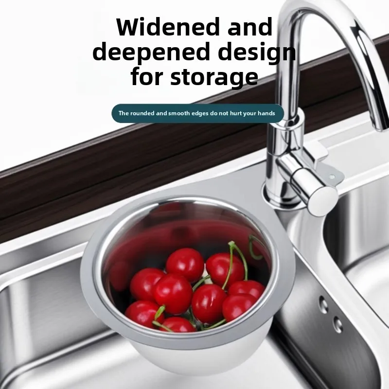 Stainless Steel Swan-Shaped Kitchen Sink Litter Strainer Basket Corner Filter Drain Rack with Hooks for Household Use