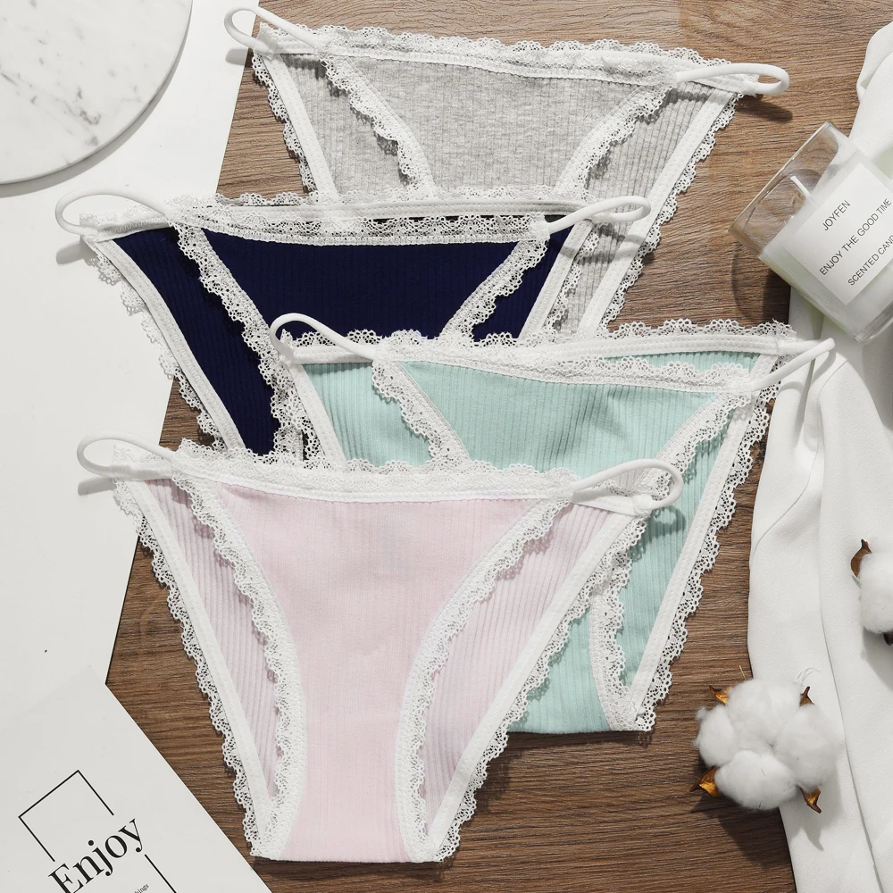 

Сексуальные женские трусики, дышащее хлопковое нижнее белье, милое кружевное нижнее белье, Симпатичные женские трусы, комфортные трусы в полоску