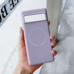 Magsafe Silky Liquid Soft Silicone Shockproof Case - Google 10Pro XL (Purple)