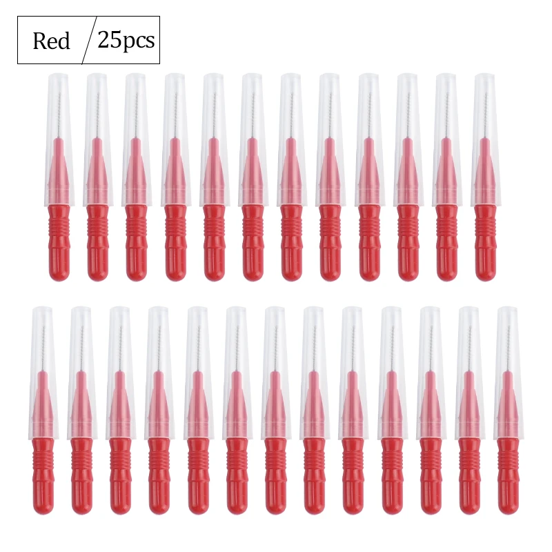 

Dental Interdental Brush Soft Floss Sticks Disposable Toothpick Teeth Cleaning Tooth Flossing Head Plastic 50Pcs/box