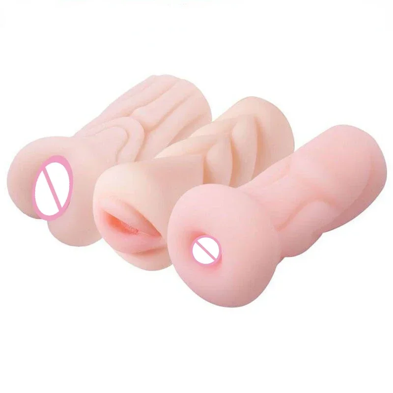 Male Masturbator Men Aircraft Cup Oral Vaginal Anal Masturbation Soft Real Vagina Pocket Pussy Sex Toys for Men Blowjob