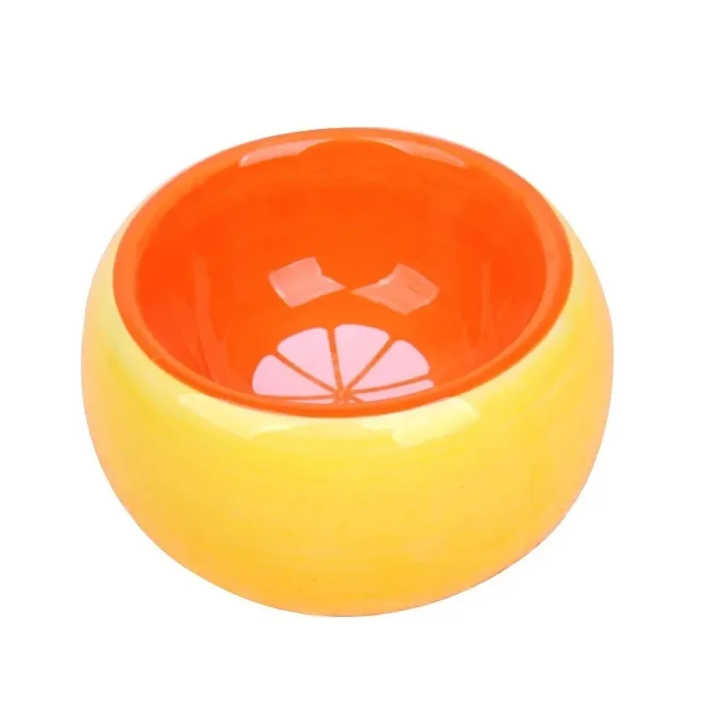 Pet Food Feeder Anti-spill Hamster Food Bowl Fruit Color Ceramic Bowl Small Pet Animal Feeding Water Prevent Tipping