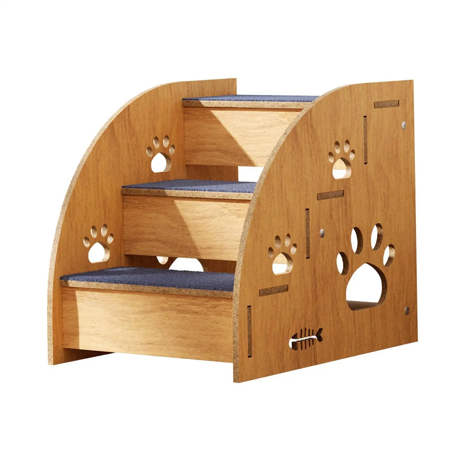 Wooden Pet Stairs Puppy Stairs Wood Dog Stairs Ladder for Small Dogs Cats and Other Small Pets Small and Older Animals Indoor