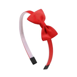 Vibrant Grosgrain Ribbon Hair Bows Headbands (Color 12 Red)