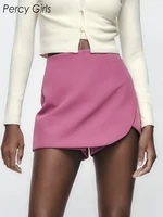 2022-ZA-Women-Fashion-Office-Lady-Style-Solid-High-Waist-Shorts-Skirts-Young-Zipper-Skorts-Chic.jpg