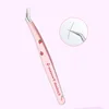 6 Types False Eyelash Tweezers Stainless Steel Anti-static Pincet Curved Strip 3D Lashes Extension Tweezer Makeup Tools 2