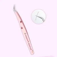 6 Types False Eyelash Tweezers Stainless Steel Anti-static Pincet Curved Strip 3D Lashes Extension Tweezer Makeup Tools 2