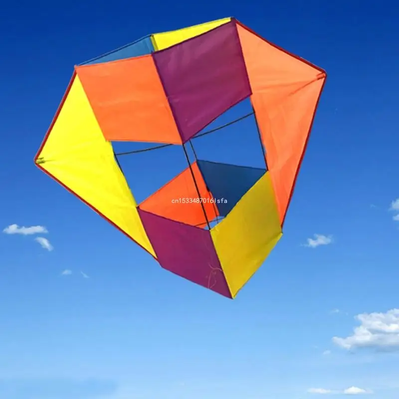 3D Cube Box Soft Tear-resistant Outdoor Stereo Huge Kites Dropship 5