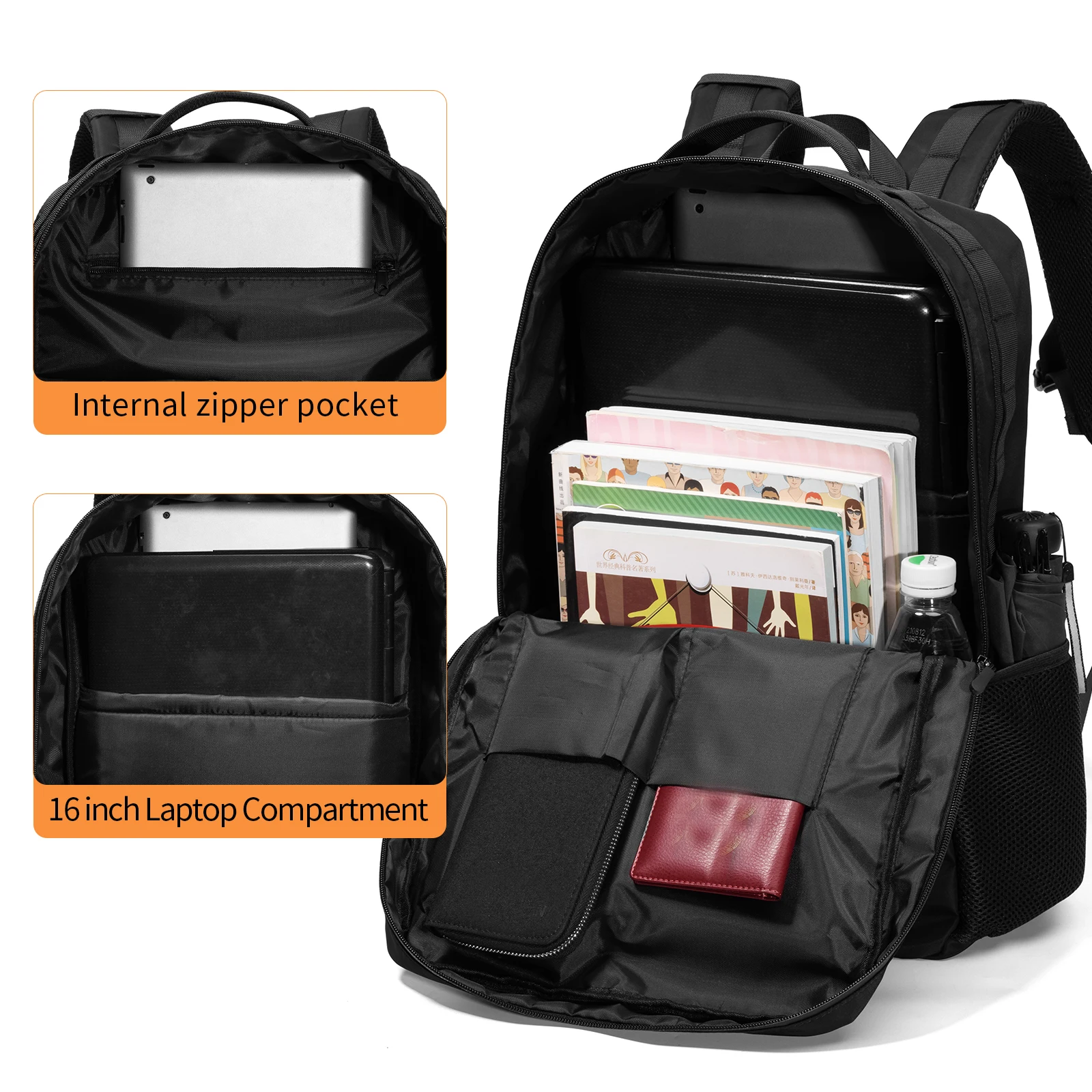 Ree様 Travel Backpack Men Laptop Bag Multi-compartment Fit in 15-17inch