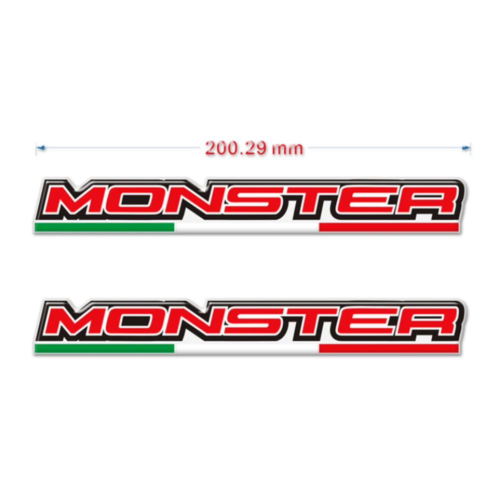 Motorcycle Stickers Tank Pad Protector For Ducati Monster 696 797 821 1200 S Fairing Emblem Logo Stealth 2018 2019 2020 2021