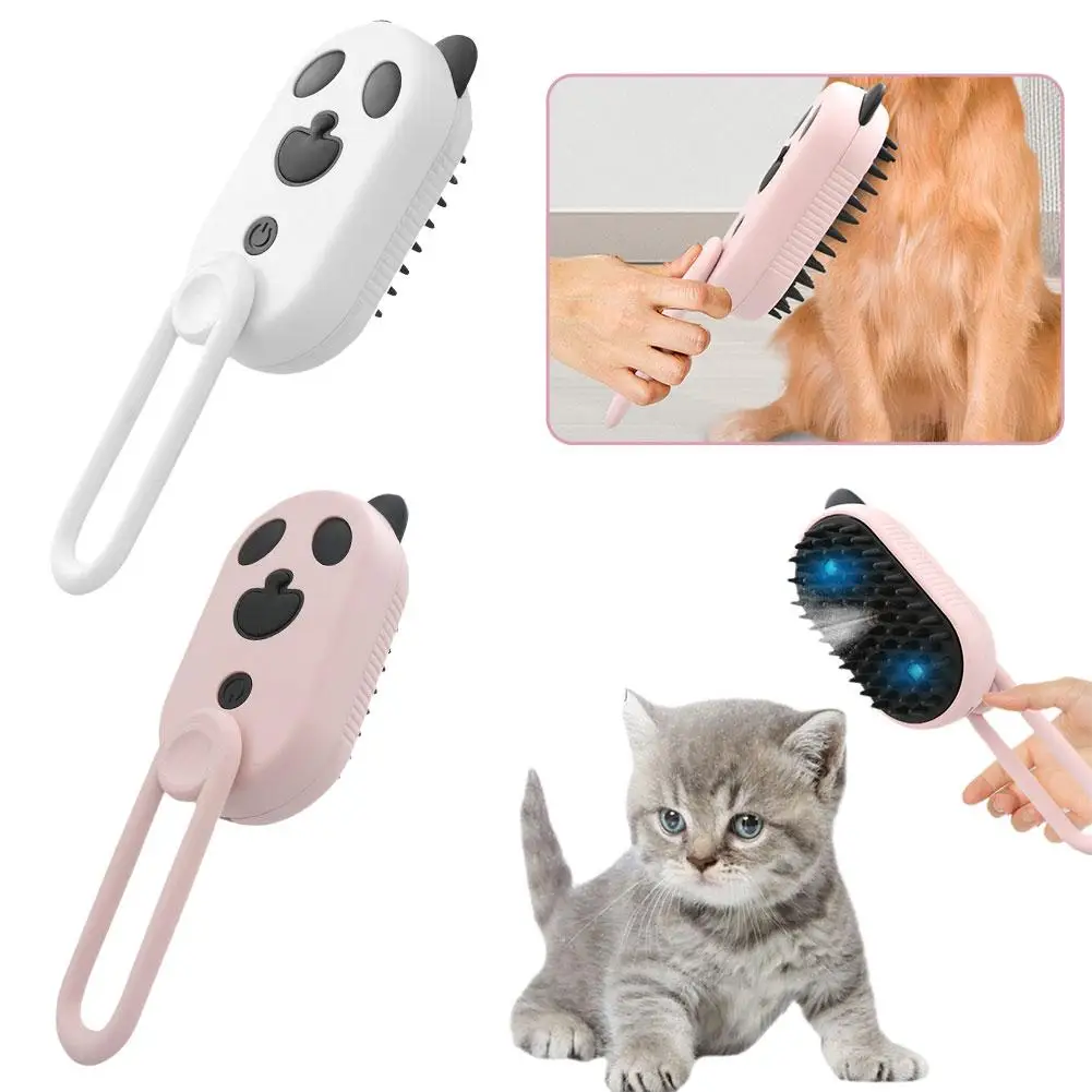 

Cat Steam Brush Dog Grooming Comb Pet Hair Remover Comb Cat Steamy Wet Puppy Spray Water Silicone Brush Soft Brush Electric B3U5