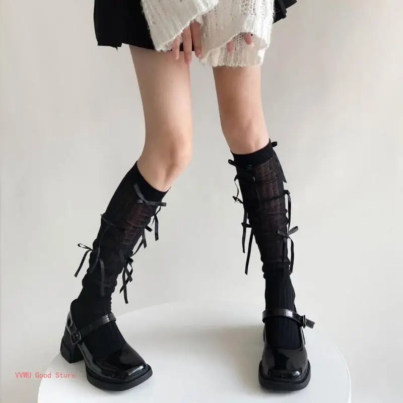 SEA バレリーナソックスニーハイブーツ 集まれる KNEE-HIGH BOOTS 黒