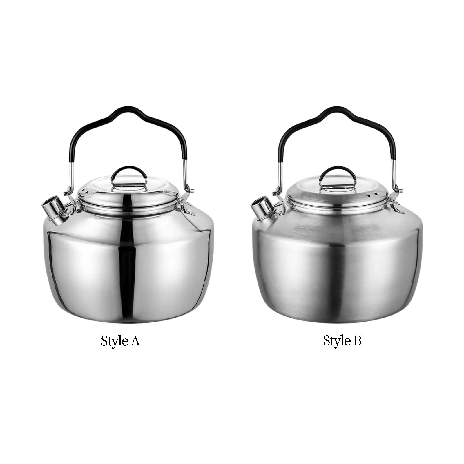 

1.5L Camping Water Kettle Water Pot Stainless Steel Sturdy Practical Tea Pot