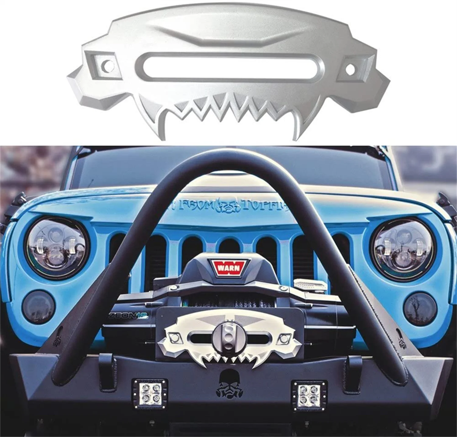 

SXMA J071 универсальный Передний Бампер Beast, алюминиевый 4x4 Hawse Fairlead, синтетическая Лебедка для Jeep Wrangler JK 07-17