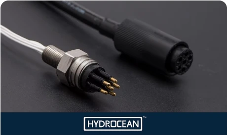 Hydrocea 1000m Depth ROV Open Diy Kit Waterproof Connector male Socket female Cable for Subcon Remote Operated Vehicle 6