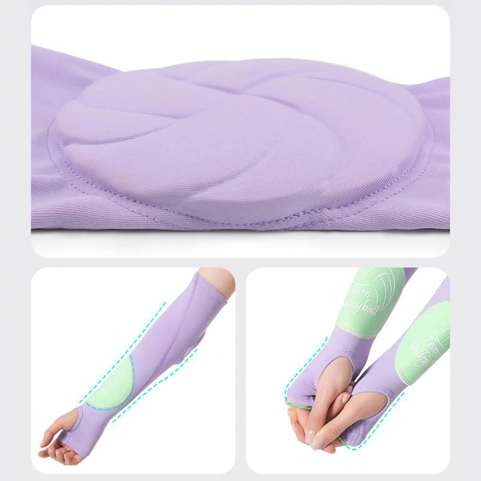 Volleyball Sleeves 2 Pieces Forearm Sleeves Arm Pads With Protection Pads And Thumb Hole For Team Practice Gym Workouts Sports