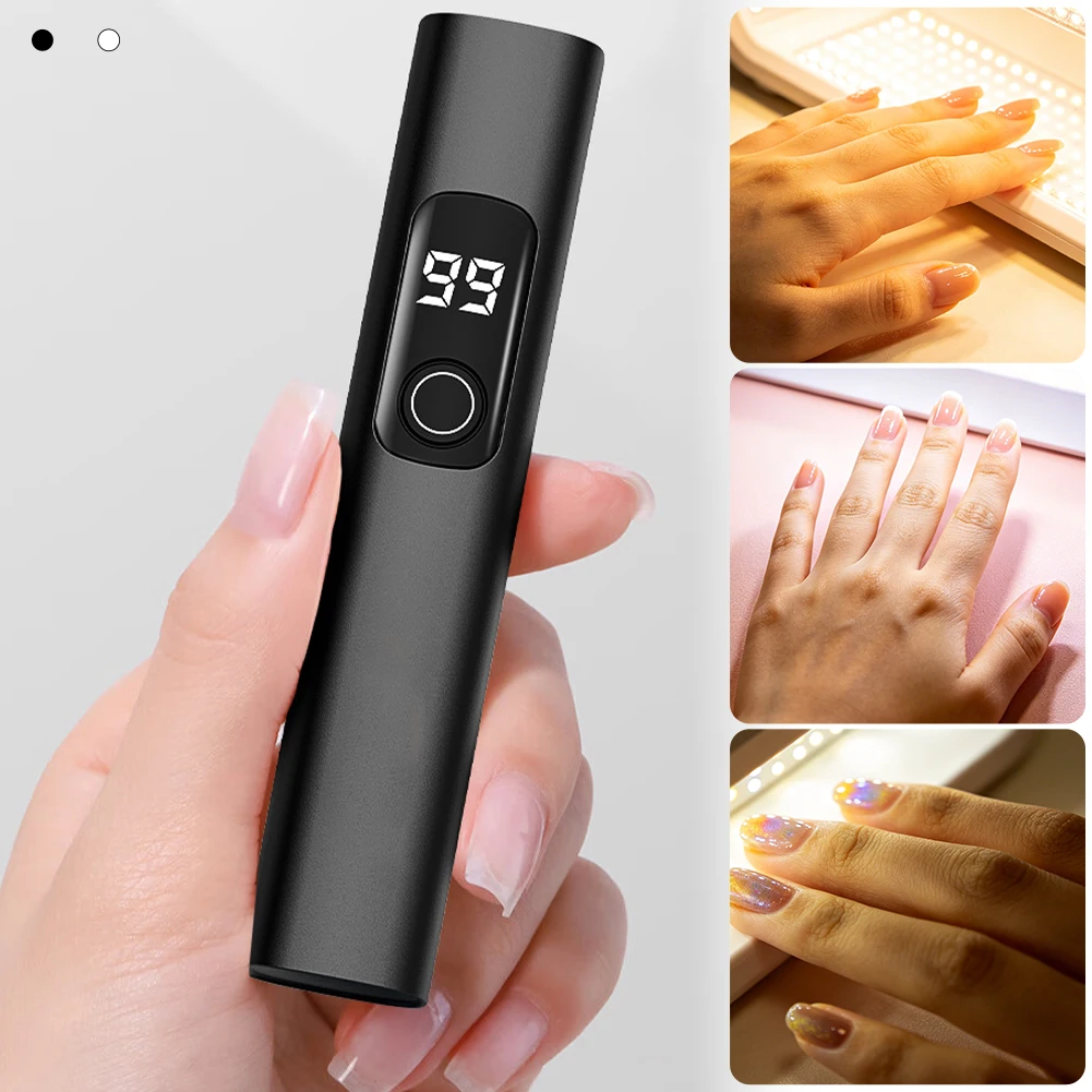 충전식 휴대용 미니 UV LED 네일 램프, 스마트 디스플레이 탑재, 휴대용 빠른 건조 네일 드라이어, 네일 장비