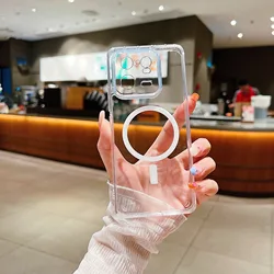 Magsafe - Compatible Magnetic Transparent Shockproof Phone Case for Xiaomi Mi 11i (Clear)