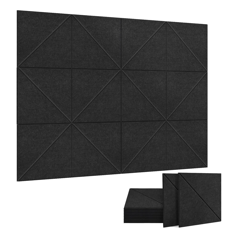 

12 шт./упаковка, декоративные звукоизоляционные панели, 12X12 дюймов